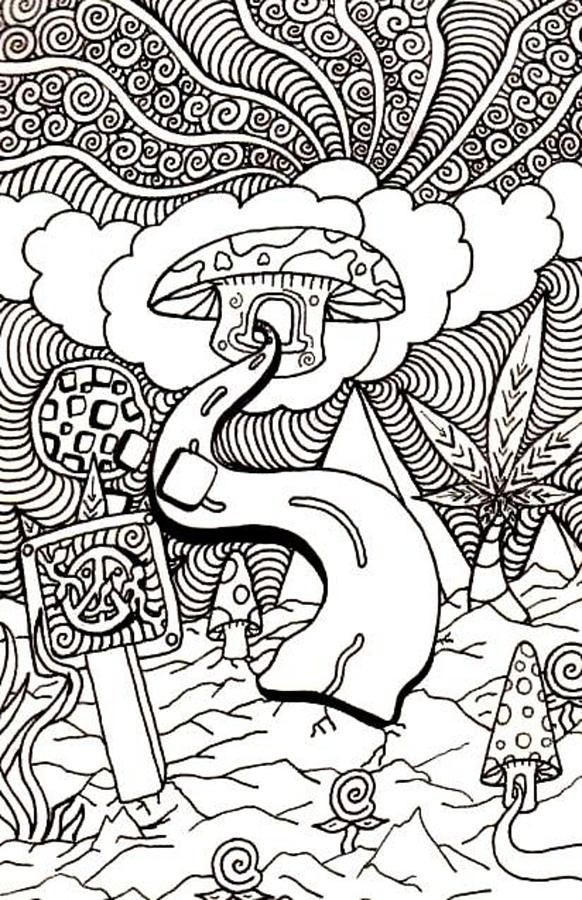 Cool Hippie Coloring Pages Coloring Home