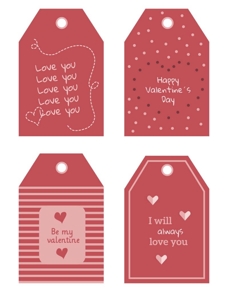 Customizable Free Printable Printable Valentine Tags