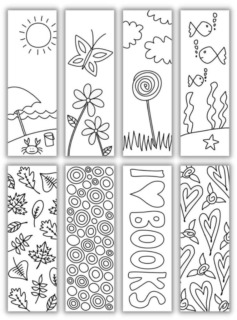 Cute Free Printable Bookmarks To Color Printable Online