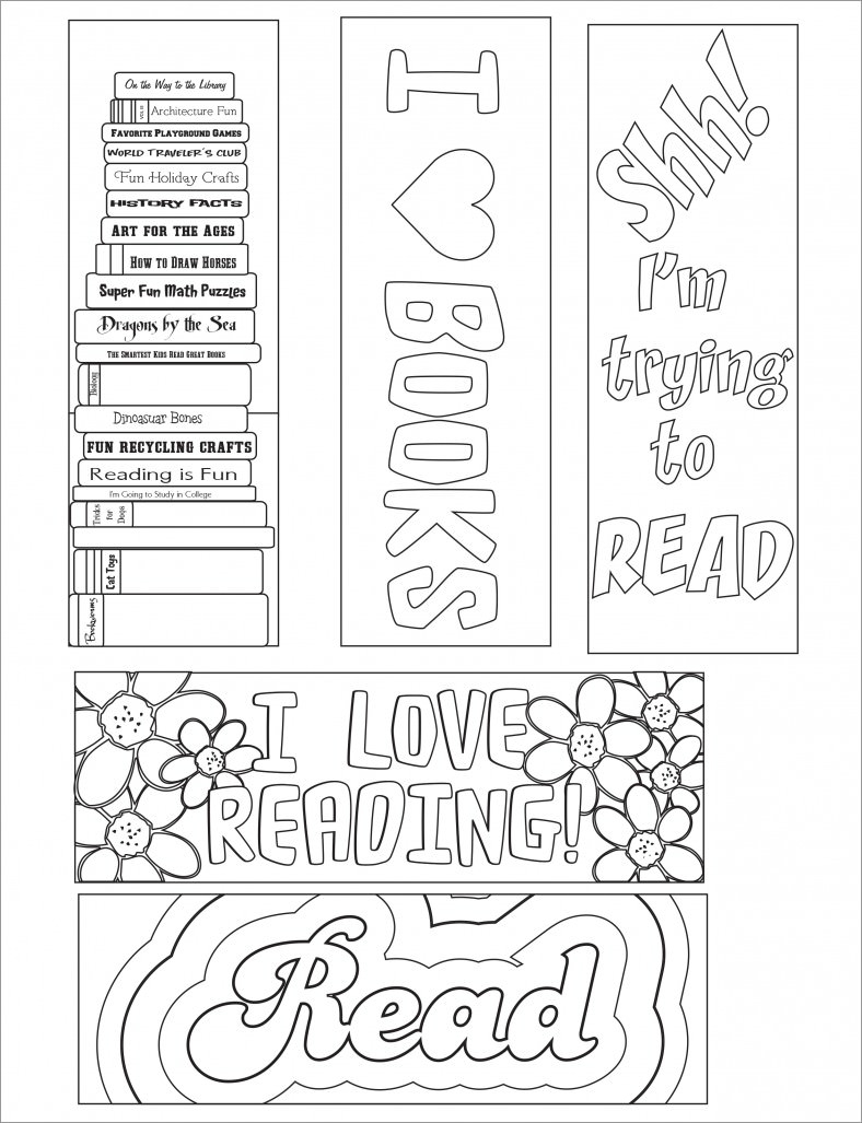 Cute Free Printable Bookmarks To Color Printable Word Searches The