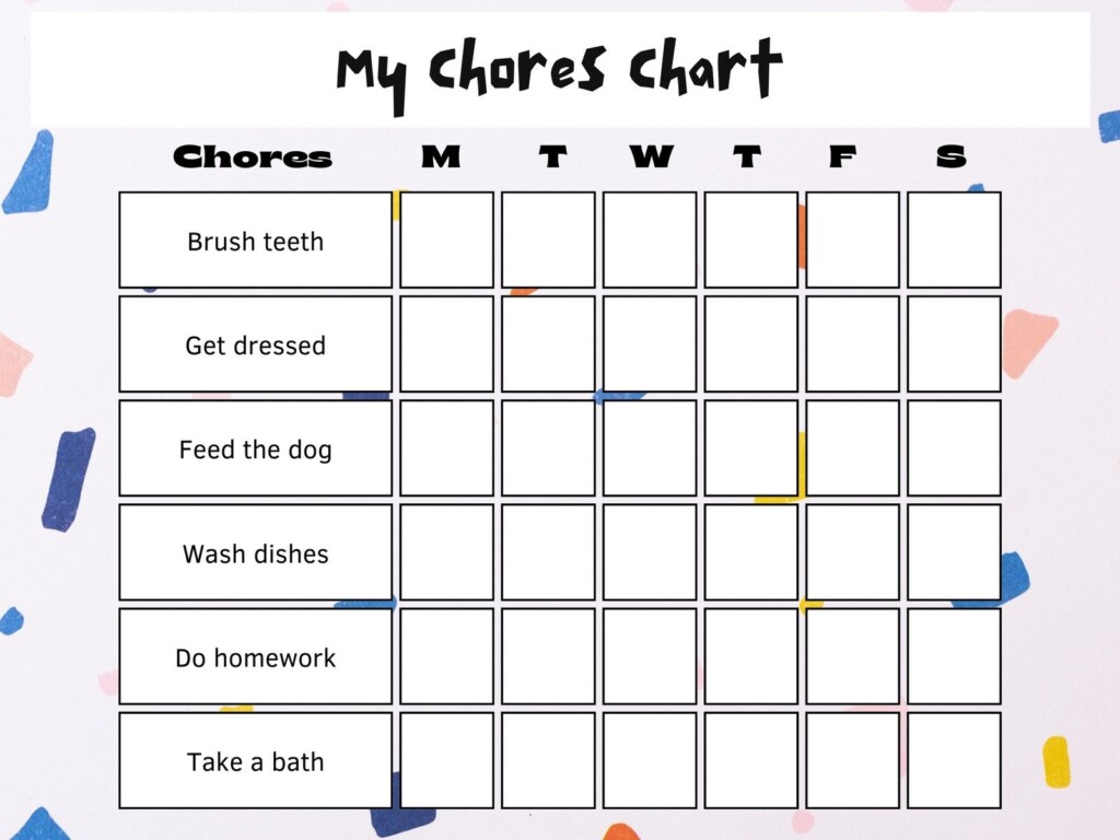 Daily Chores Chart Template