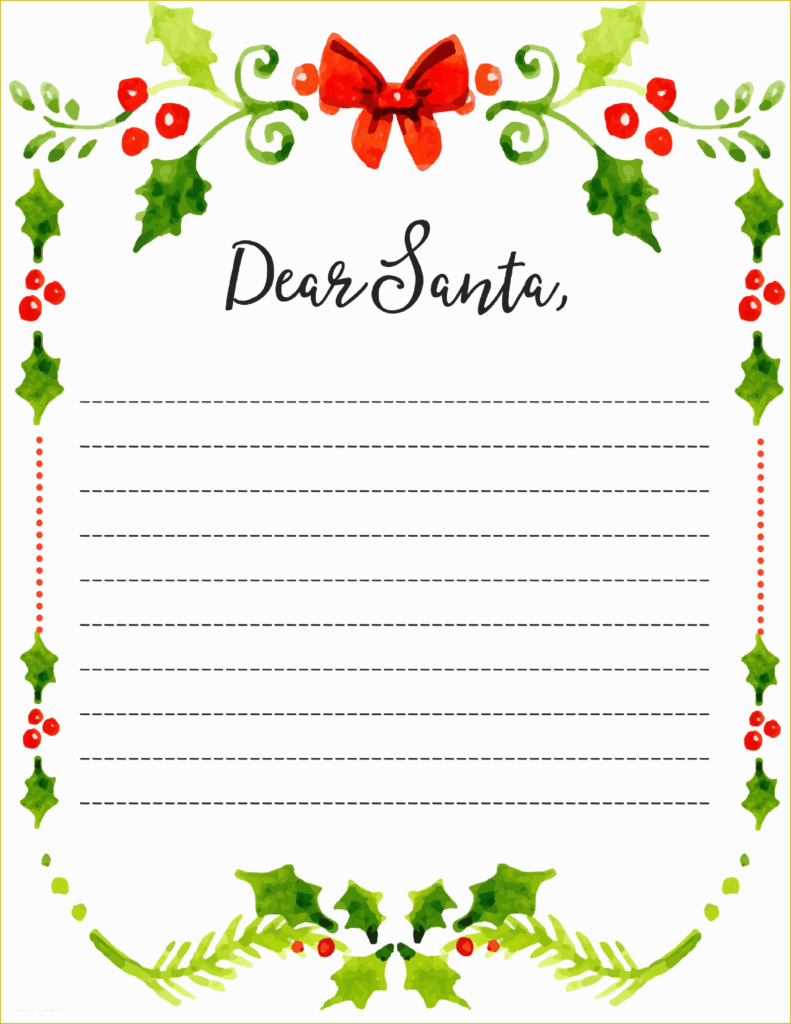 Dear Santa Letter Template Free Of Dear Santa Fill In Letter Template 