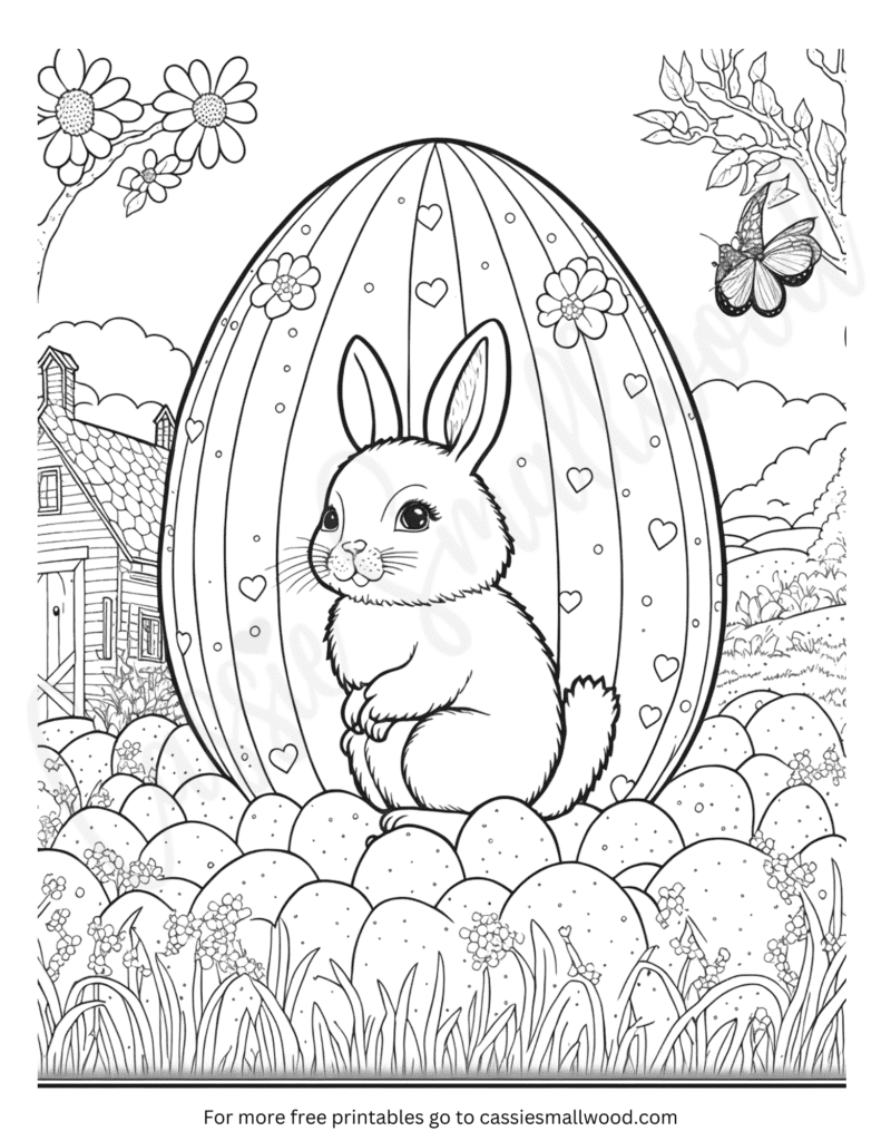 Detailed Easter Egg Coloring Page Cassie Smallwood