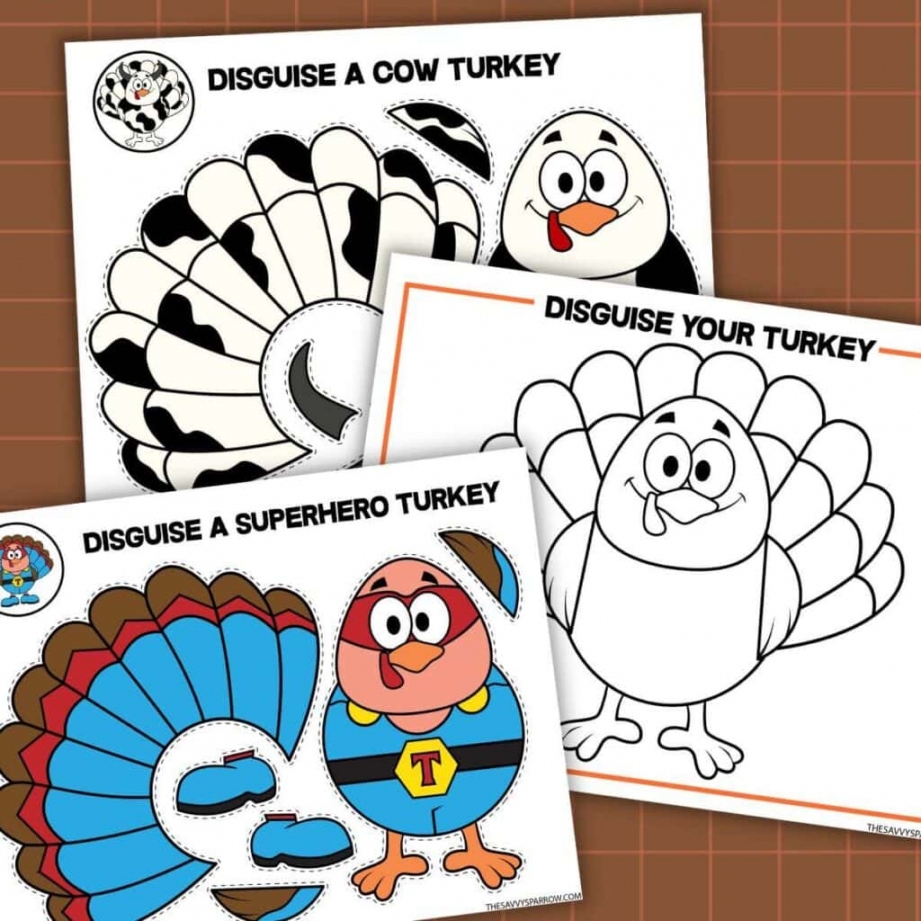 Disguise A Turkey Free Printable FREE Printable HQ