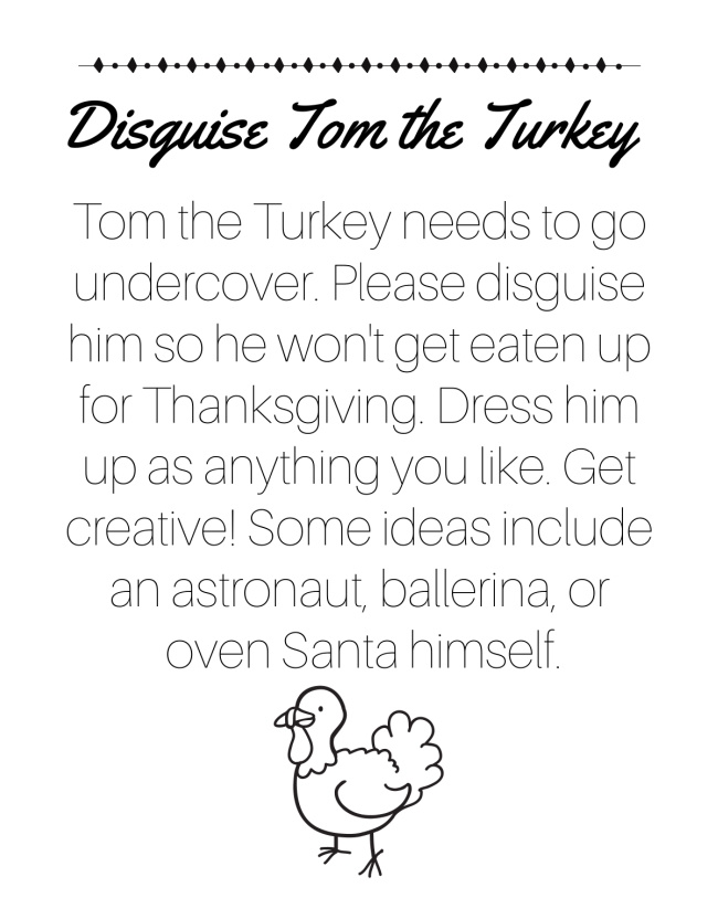 Disguise A Turkey Printable Template