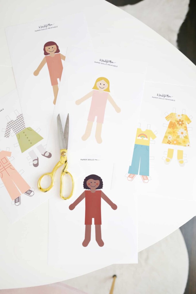 DIY Paper Dolls with Free Printables A Beautiful Mess