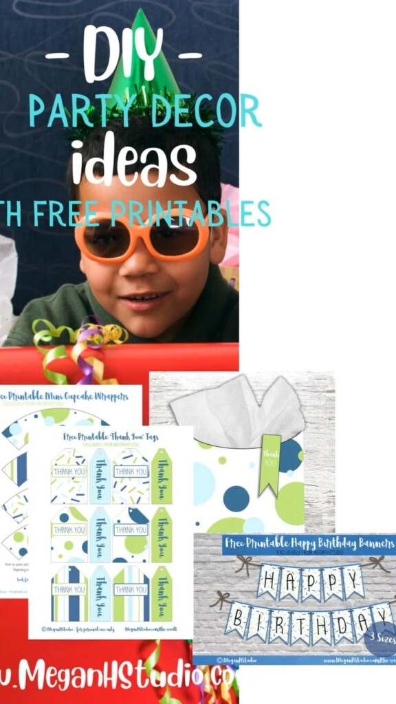 DIY Party Decor Ideas With Free Printables Birthday Banner Design 