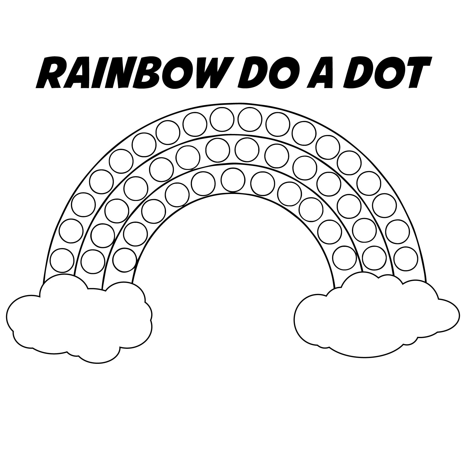 Dot Rainbow 12 Free PDF Printables Printablee Dot Markers Art