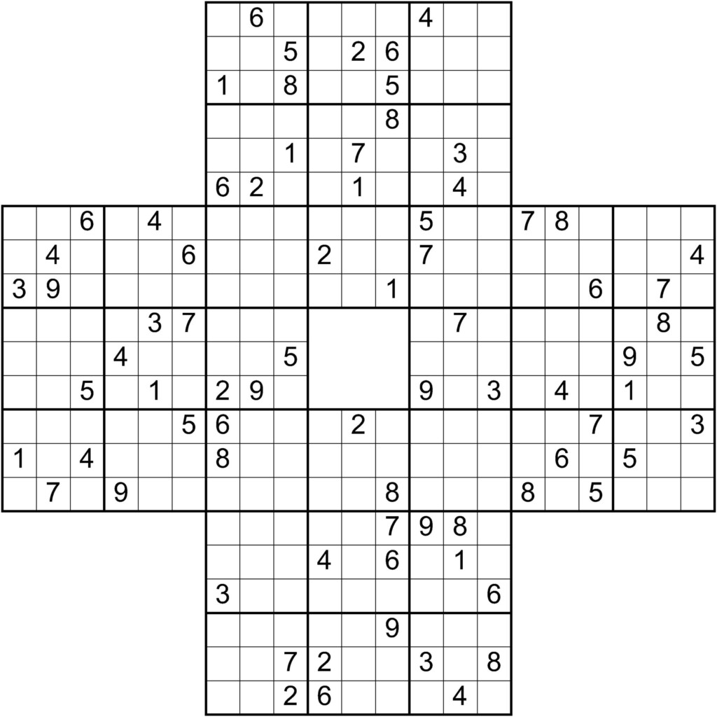 Double Harakiri Sudoku X Printable Multi Sudoku Puzzles Printable 