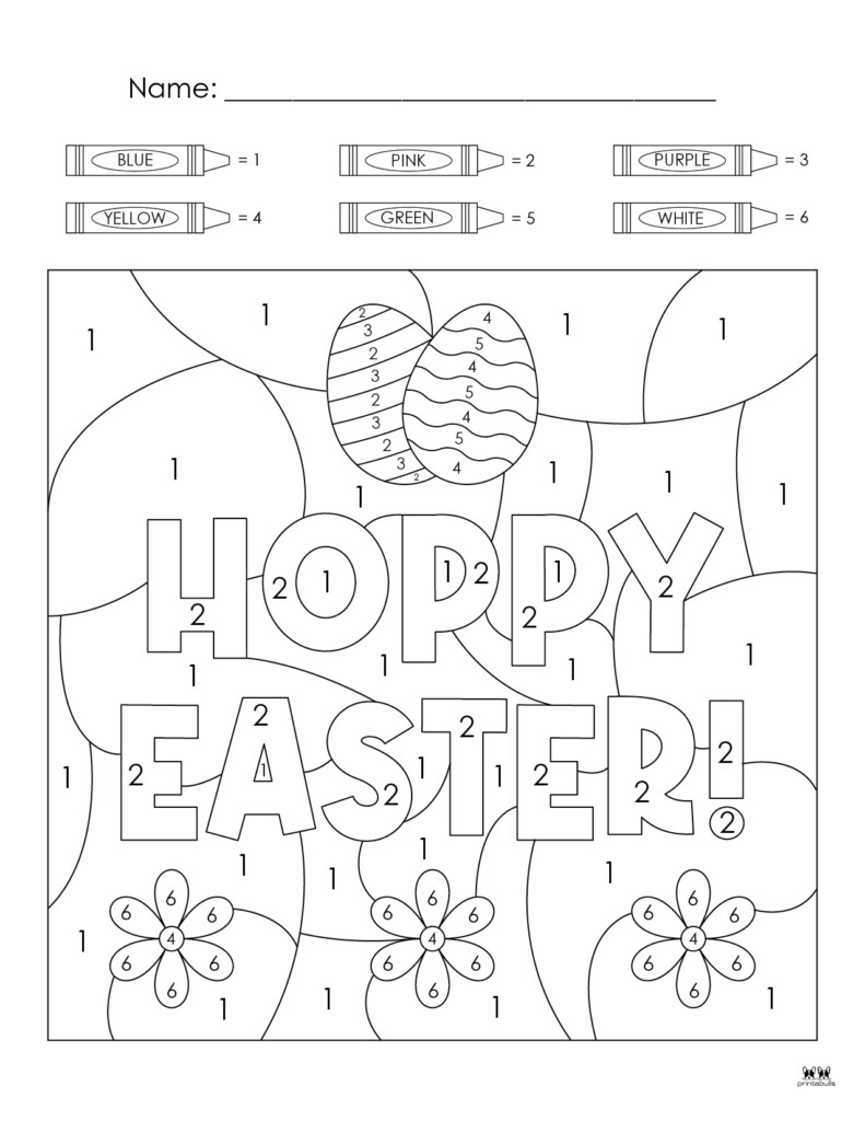 Easter Color By Number 10 FREE Printable Pages PrintaBulk