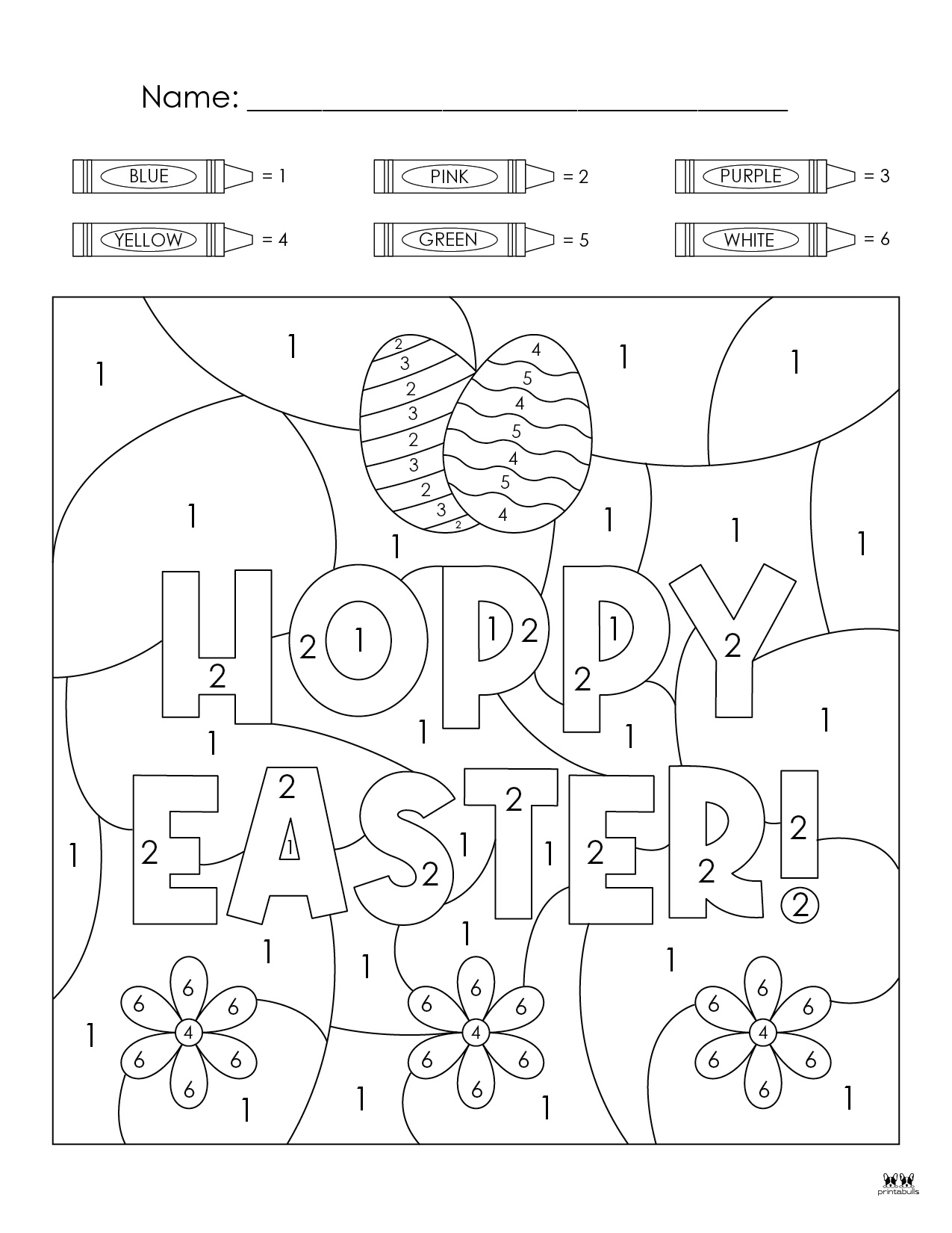 Easter Color By Number 10 FREE Printable Pages PrintaBulk