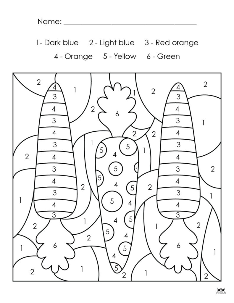 Easter Color By Number 10 FREE Printable Pages Printabulls