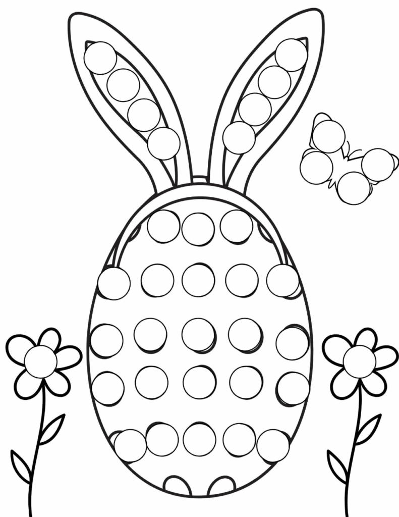 Easter Dot Marker Coloring Pages Do A Dot Easter Painting Easter PDF 