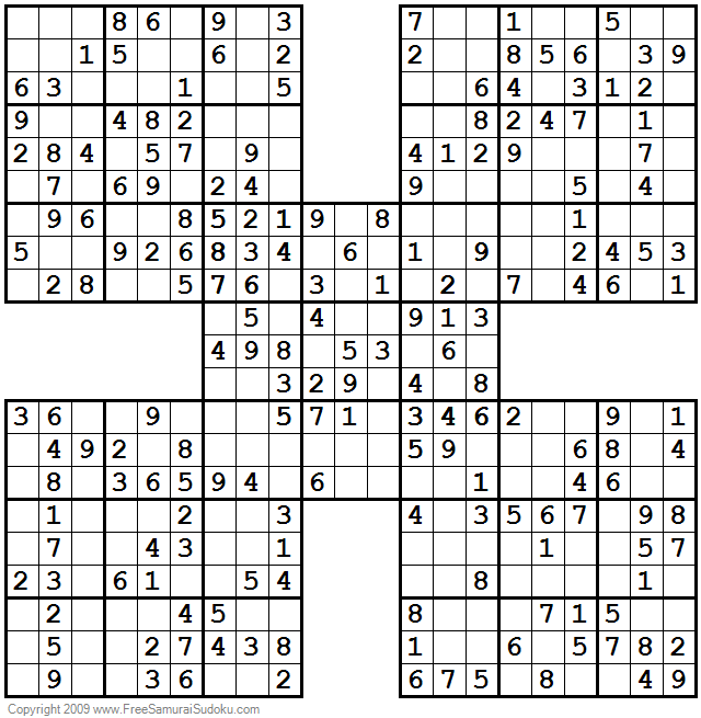 Easy Samurai Sudoku Printable Printable Sudoku Puzzles Online