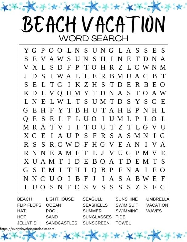 Easy Summer Word Search Printables Hot Sex Picture