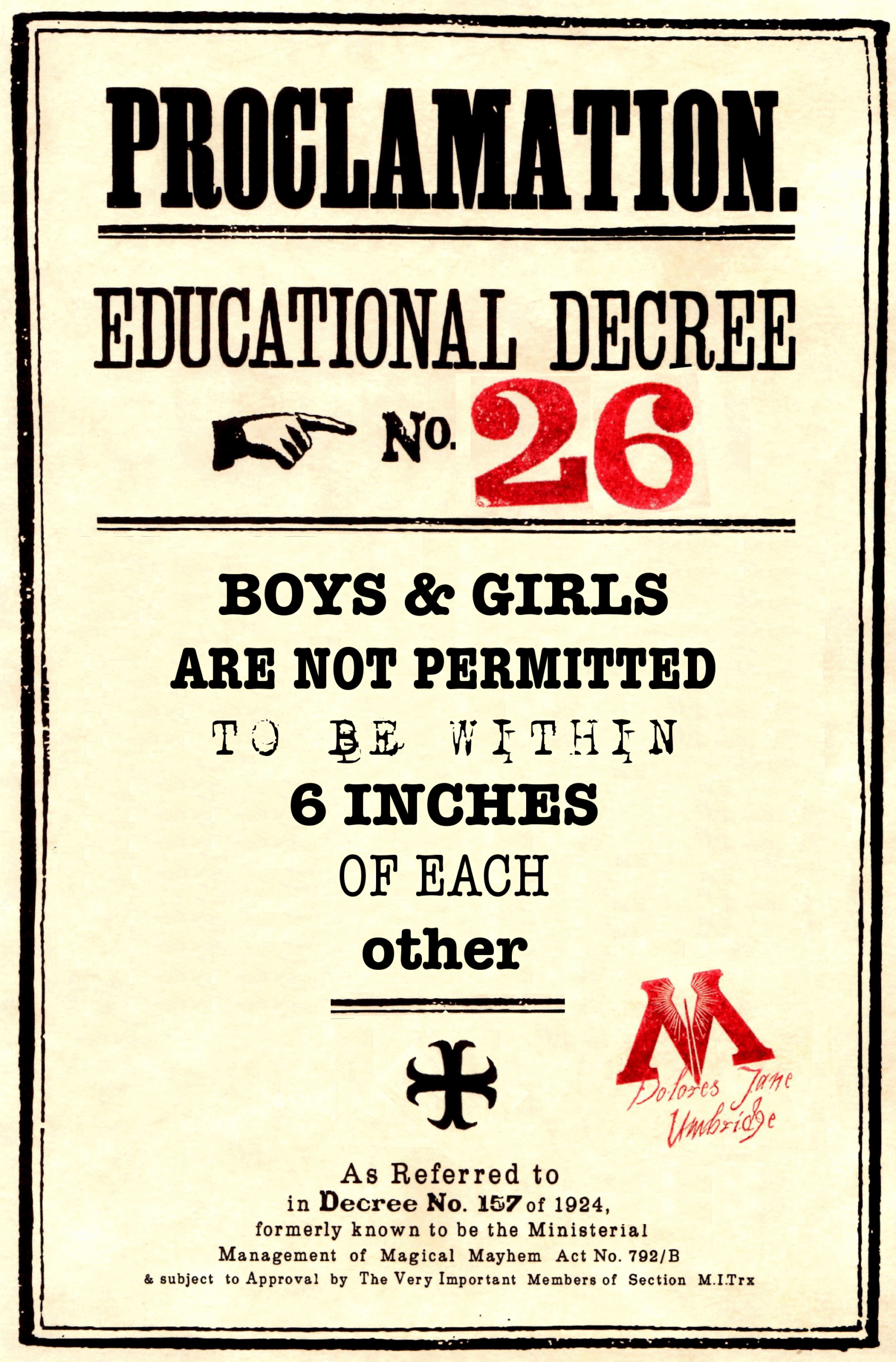 Educational Proclamations Harry Potter Printable Printable Yearly