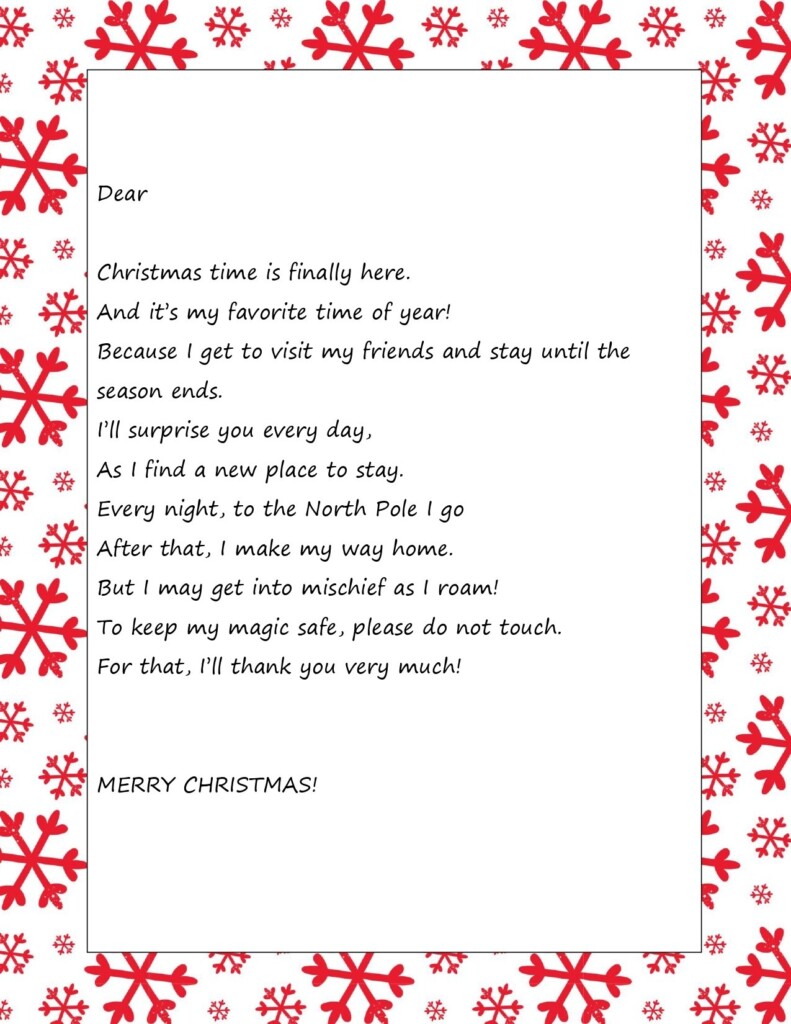 Elf Arrival Letter Free Printable Editable 2024 Free Raine Carolina