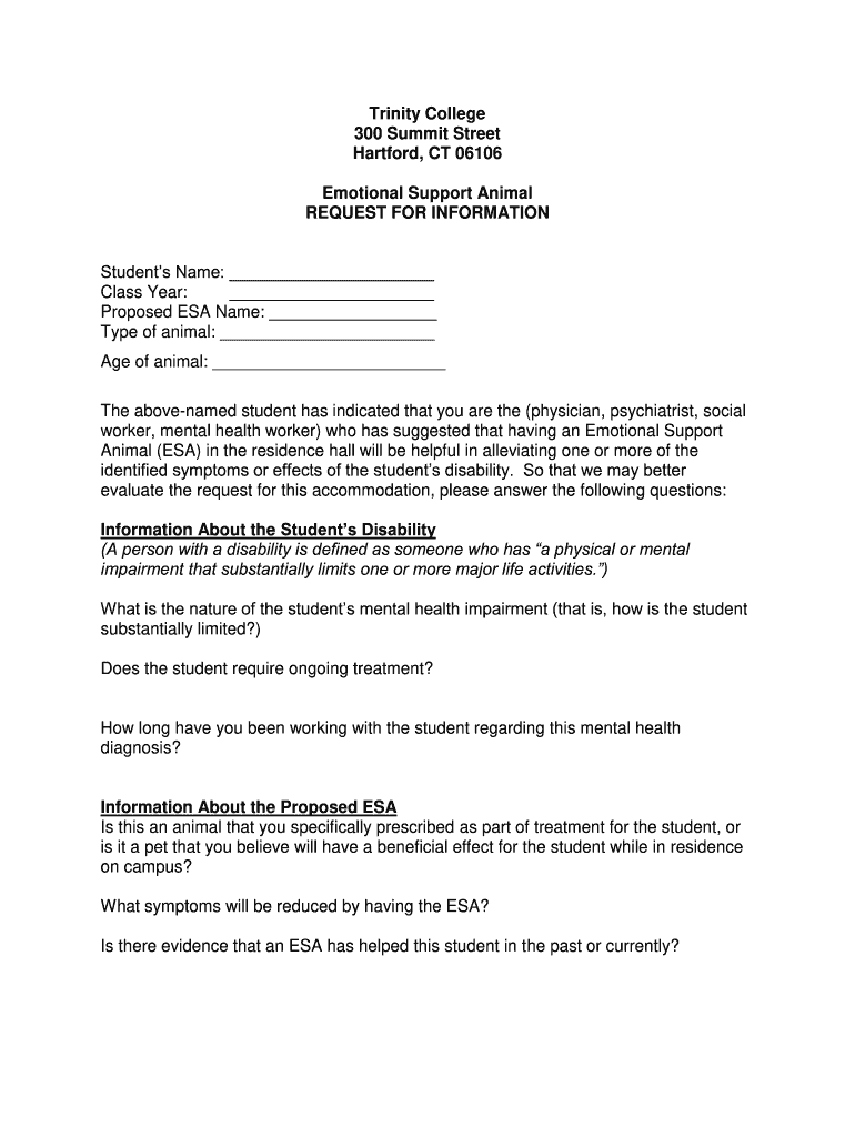 Esa Letter From Doctor Printable Fill Out Sign Online DocHub Fillable 