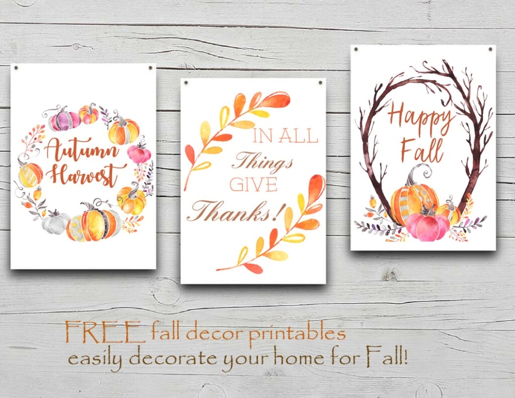 Fall Decor FREE Printables Onion Rings Things