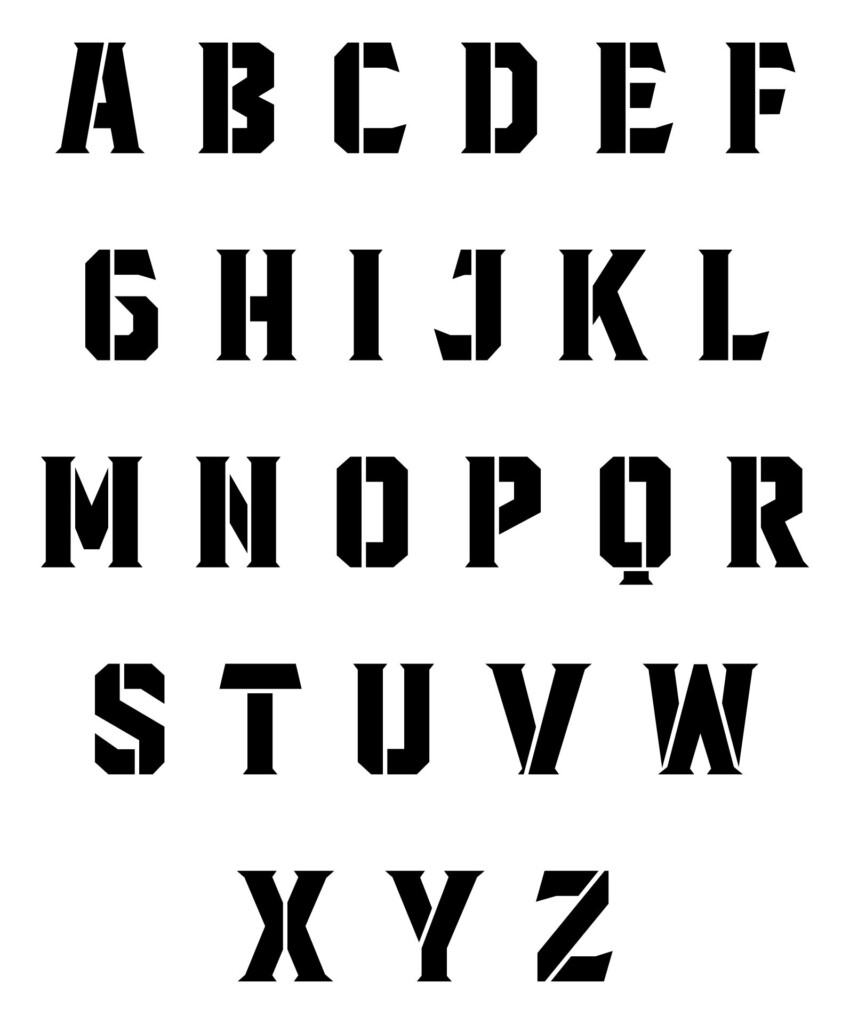 Fancy Letter Free Printable Alphabet Stencils Template Printable 
