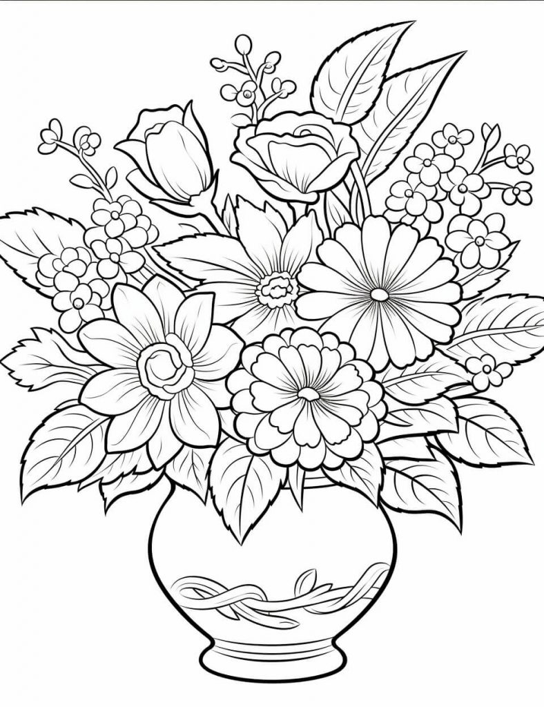 Flowers Color Sheets Free Printable