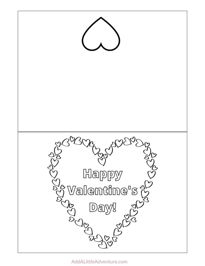 Foldable Printable Valentine 39 s Day Cards To Color
