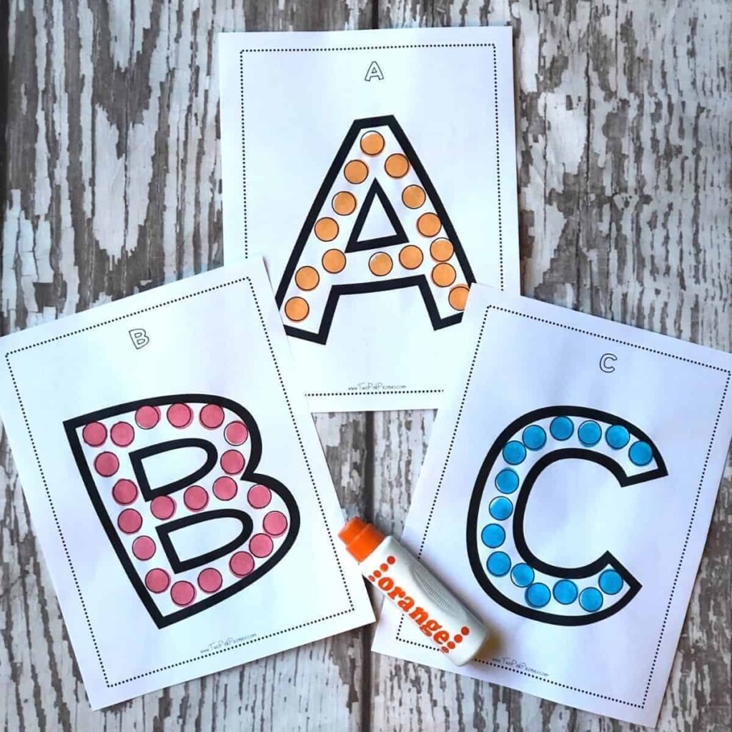 Free Alphabet Dot Marker Printable INSTANT Download 