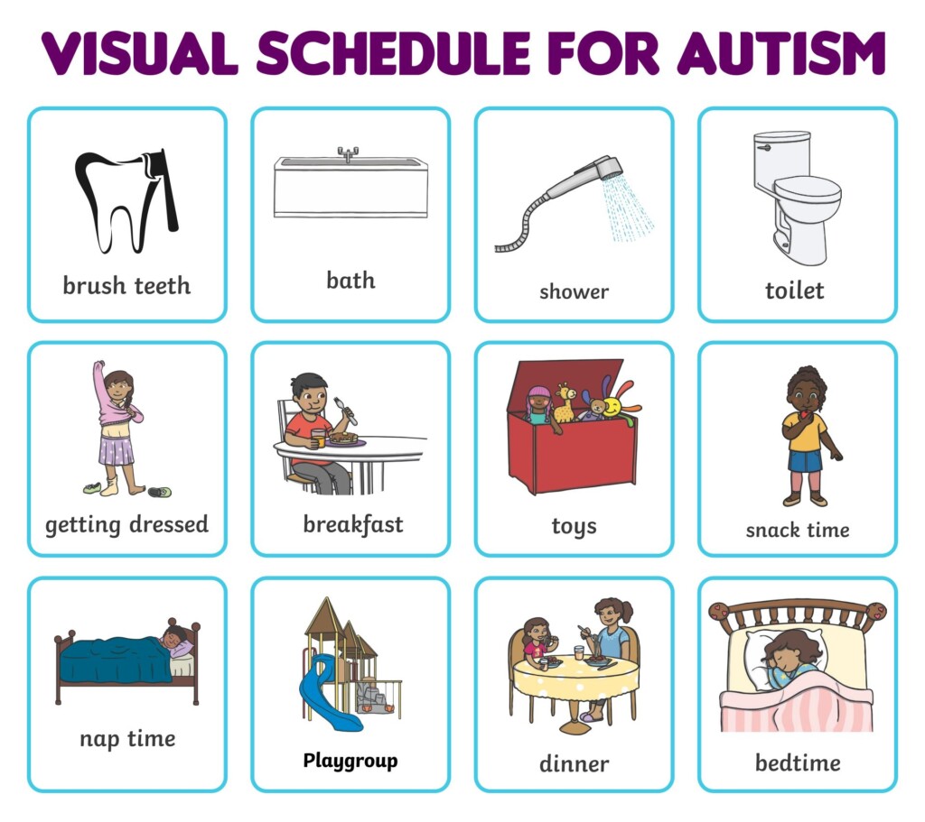 Free Autism Visual Schedule Printables Printable Templates Lights Crystal