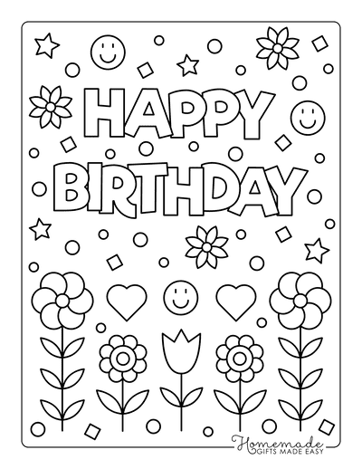 Free Birthday Coloring Pages Printable Spark Creativity And Celebrate 