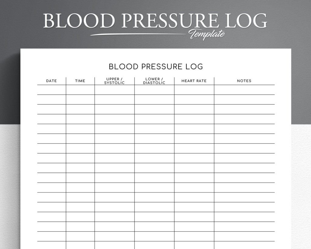 Free Blood Pressure Chart And Printable Blood Pressure Log 52 OFF