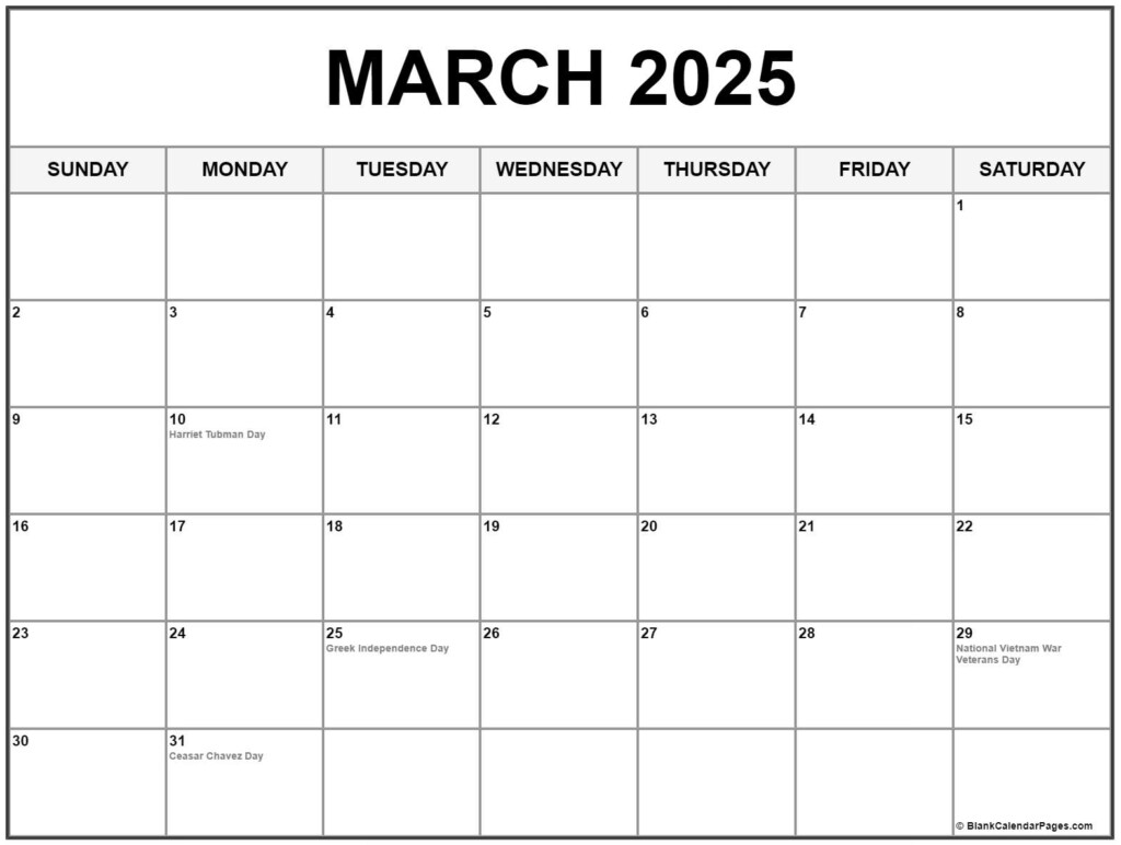 Free Calendar Printable 2025 March Layla Marie