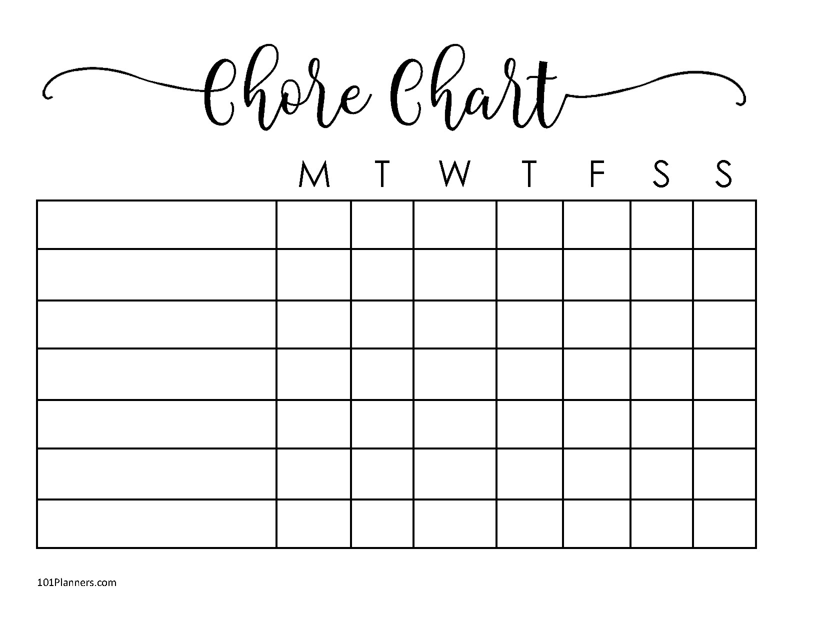 FREE Chore Chart Template 101 Different Designs Chore Chart FREE