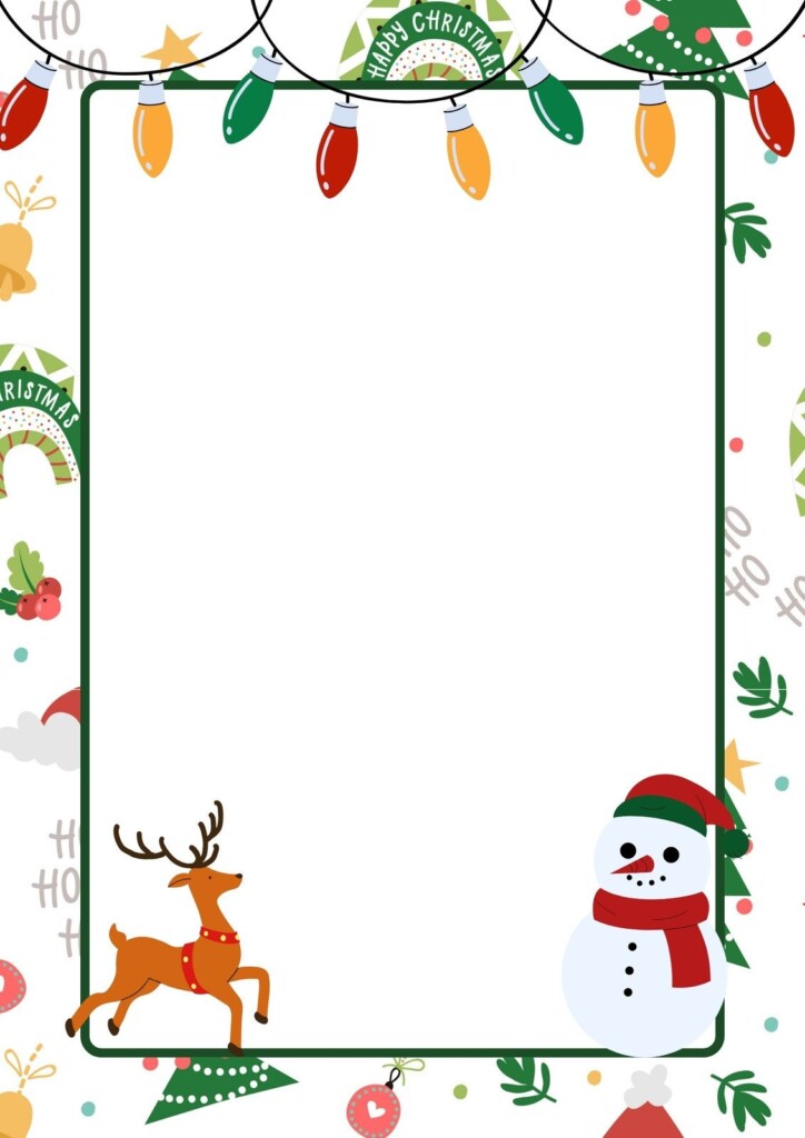 Free Christmas Borders Printable FREE Printable A Z