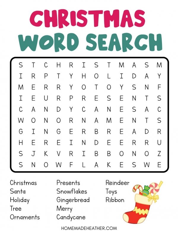 Free Christmas Game Printables For Kids Homemade Heather