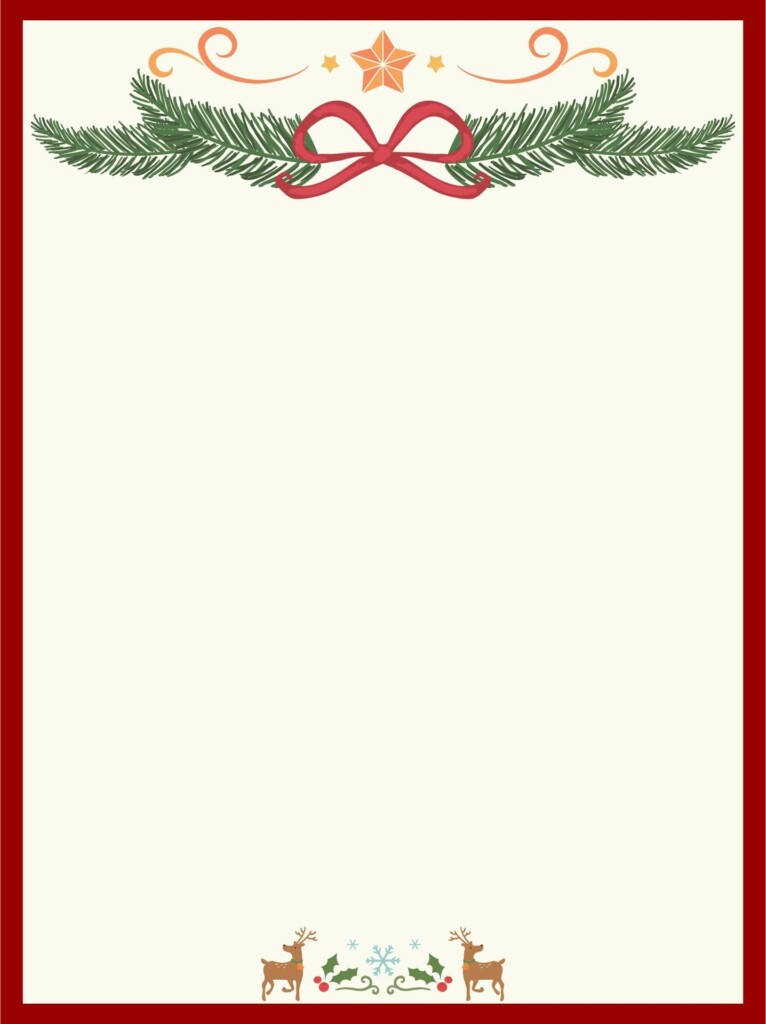 Free Christmas Stationery Printable Templates Fillable Form 2024