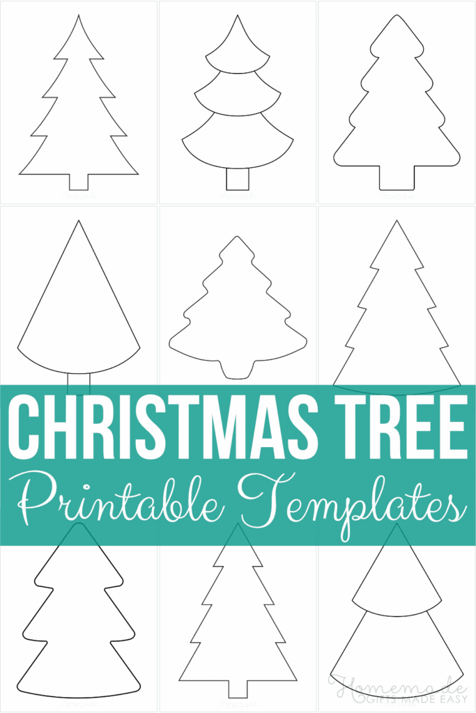 Free Christmas Tree Template Printable FREE Printable A Z
