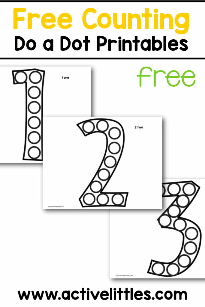 Free Counting Do a Dot Printables Active Littles
