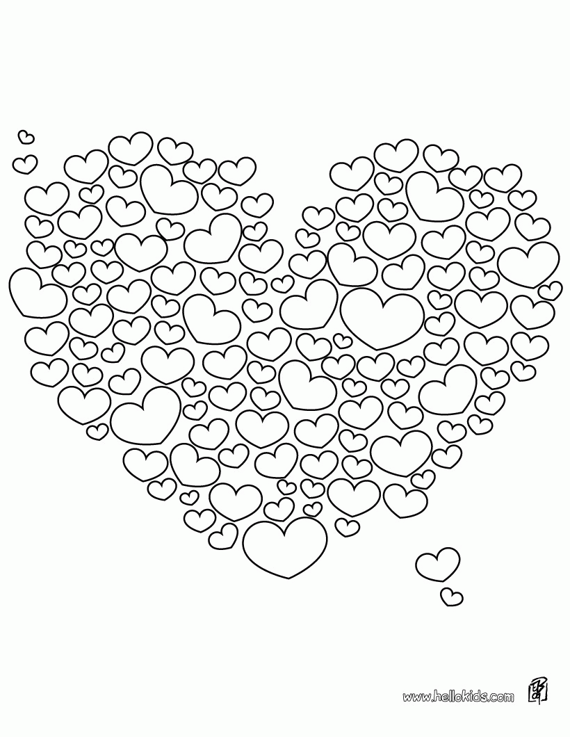 Free Heart Coloring Pages Printable Download Free Heart Coloring Pages