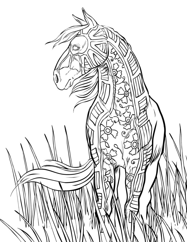 Free Horse Coloring Pages For Adults Kids COWGIRL Magazine