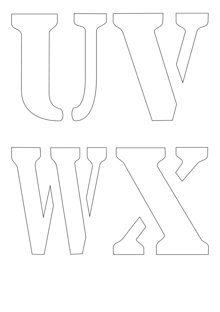 Free Printable 4 Inch Letter Stencils Printable Word Searches