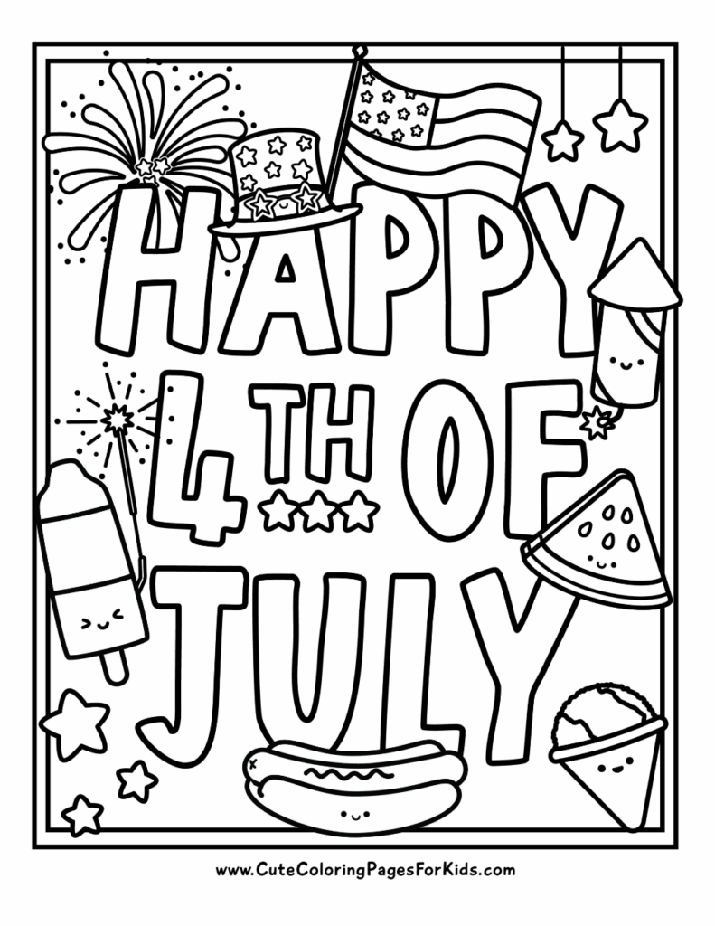 Free Printable 4Th Of July Coloring Pages Dev onallcylinders