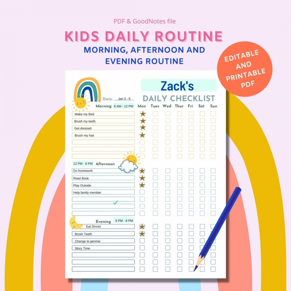 Free Printable Adhd Routine Charts FREE Printable HQ