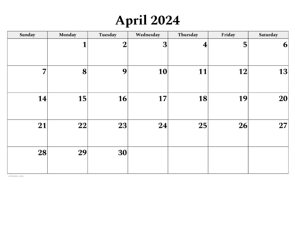 Free Printable April 2025 Calendar Waterproof Ryan D Monk