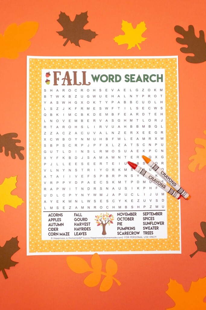 Free Printable Autumn Word Search Printable Word Searches