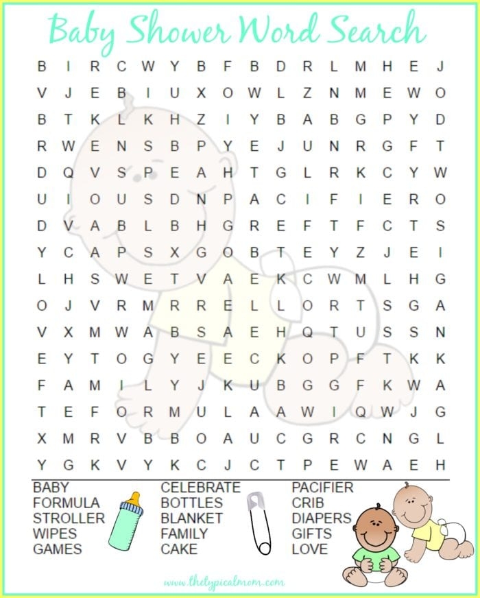Free Printable Baby Shower Games PDF