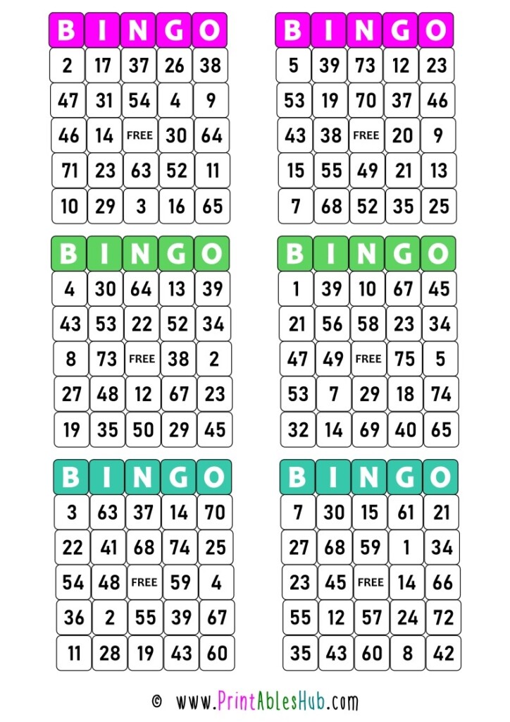 Free Printable Bingo Cards 1 75 PDF With Blank Template Printables Hub