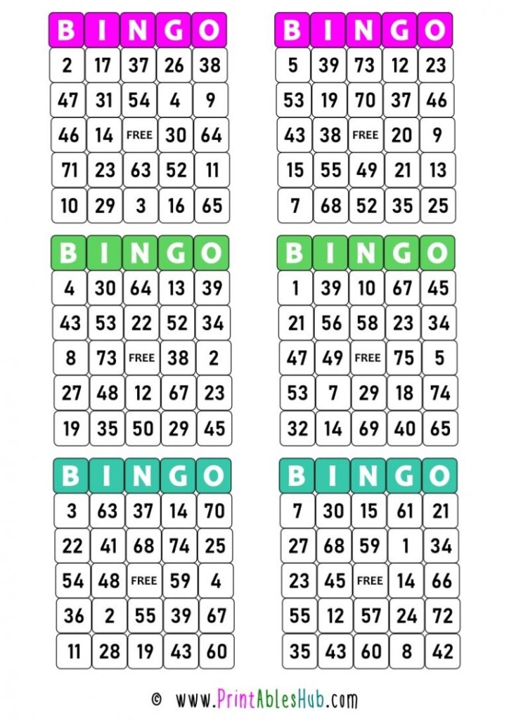 Free Printable Bingo Cards 1 75 PDF With Blank Template Printables Hub