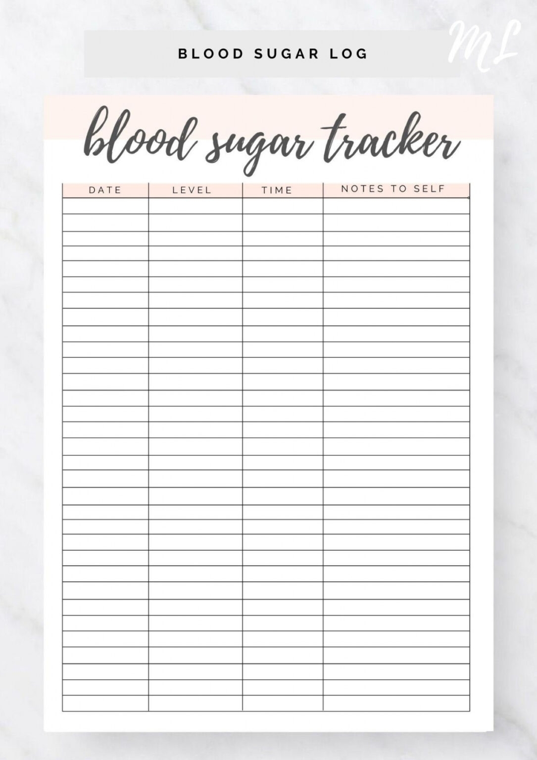 Free Printable Blood Glucose Log Sheets FREE Printable HQ
