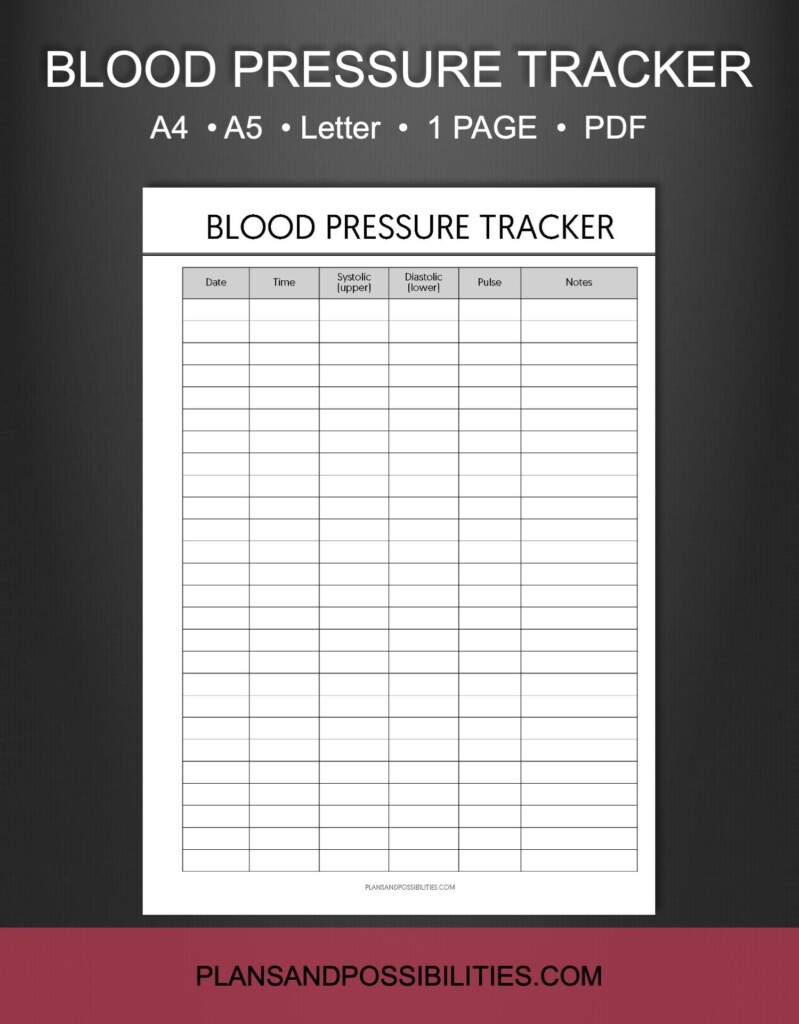 Free Printable Blood Pressure Log Templates PDF Excel 59 OFF