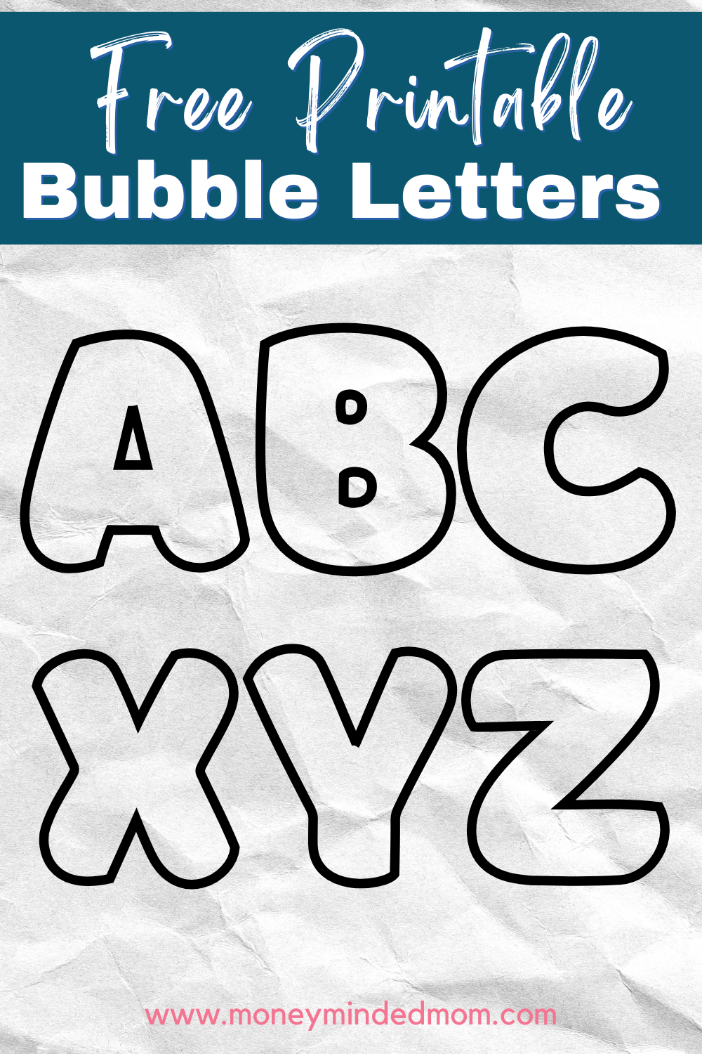 Free Printable Bubble Letters Bubble Alphabet A Z In 2024 Free
